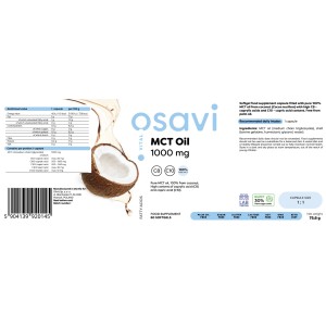MCT Oil 1000 мг C8 + C10 60 гел-капсули | Osavi