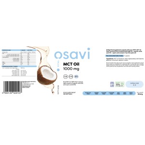 MCT Oil 1000 мг C8 + C10 120 гел-капсули | Osavi