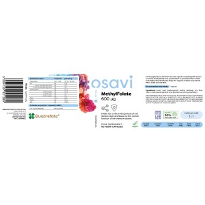 Methyl Folate with Quatrefolic 600 мкг 60 капсули | Osavi