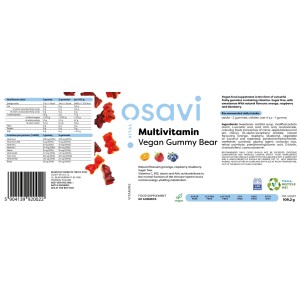 Multivitamin Vegan Gummy Bear 60 желирани бонбони | Osavi