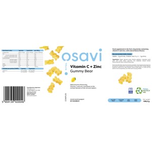 Vitamin C + Zinc Gummy Bear 60 желирани бонбони | Osavi