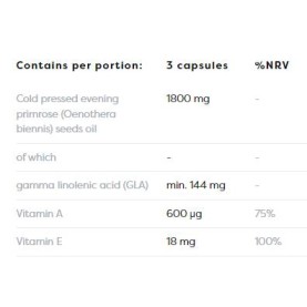 Primrose Oil with Vitamin A & E 1800 мг 120 гел-капсули | Osavi