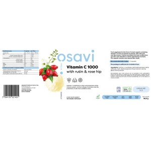 Vitamin C 1000 with Rutin & Rose Hip 180 капсули | Osavi
