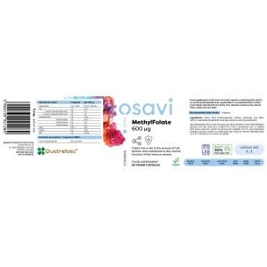 Methyl Folate with Quatrefolic 600 мкг 120 капсули | Osavi