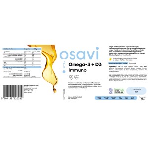 Omega-3 + D3 Immuno 60 гел-капсули | Osavi