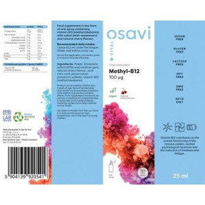 Methyl B-12 Oral Spray 100 мкг 25 мл | Osavi