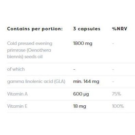 Primrose Oil with Vitamin A & E 1800 мг 180 гел-капсули | Osavi