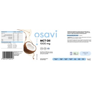 MCT Oil 1000 мг C8 + C10 180 гел-капсули | Osavi