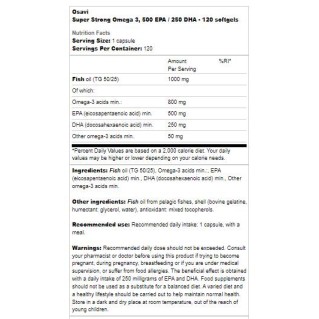 Super Strong Omega 3 500 EPA/250 DHA 90 гел-капсули | Osavi