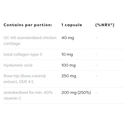 Collagen Type II with Hyaluronic Acid 30 капсули | Osavi