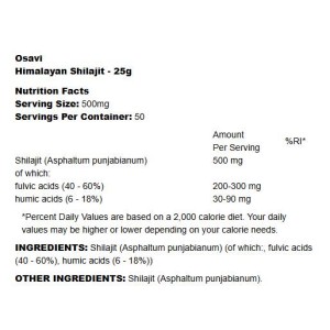 Himalayan Shilajit 500 мг 25 гр | Osavi