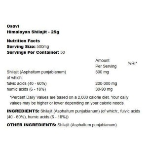 Himalayan Shilajit 500 мг 50 гр | Osavi
