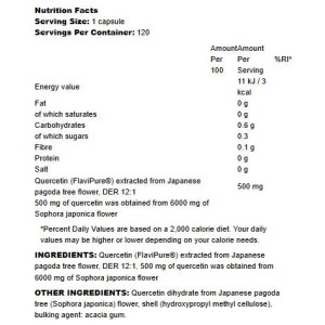 Natural Quercetin 500 мг 120 капсули | Osavi