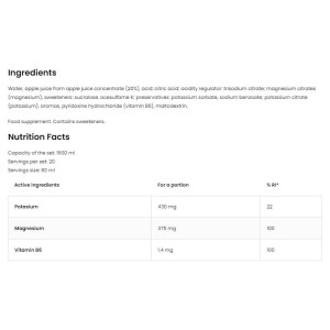 Magnesium Shot with Potassium + B6 20 x 80 мл | OstroVit