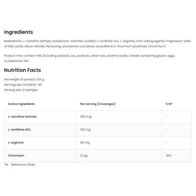 L-Carnitine 90 подезични таблетки | OstroVit