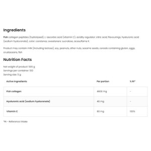 Marine Collagen & Hyaluronic Acid Powder 500 гр | OstroVit