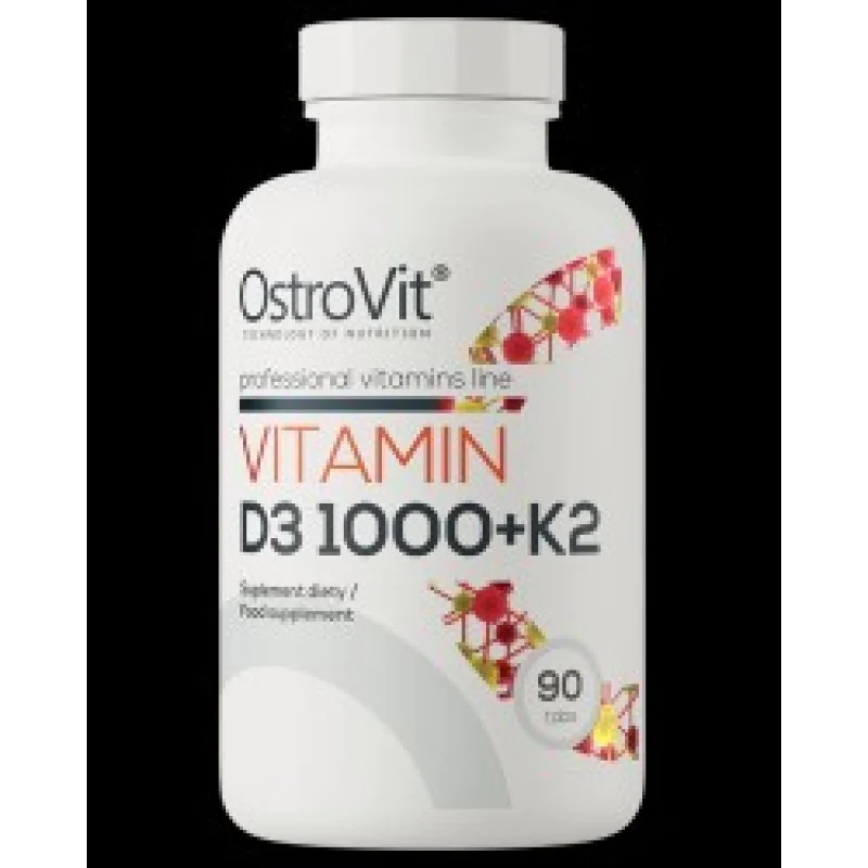 Vitamin D3 1000 IU + K2 50 мкг 90 таблетки | OstroVit Vitamin D3 1000 IU + K2 50 мкг 90 таблетки | OstroVit