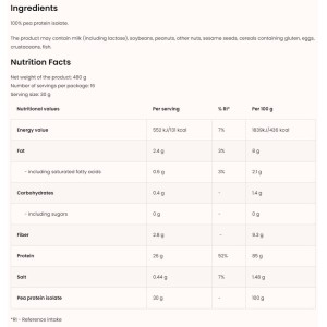 Pea Protein Isolate 480 гр | OstroVit