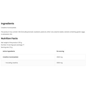 Creatine Monohydrate Creapure - Кола и ром 250 гр | OstroVit
