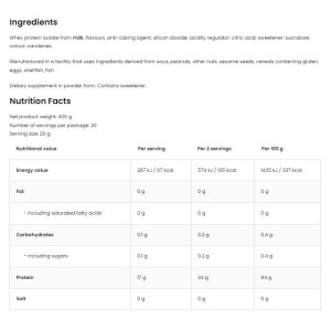 Clear Whey Isolate - Краставица и Мента 400 гр | OstroVit Clear Whey Isolate - Краставица и Мента 400 гр | OstroVit