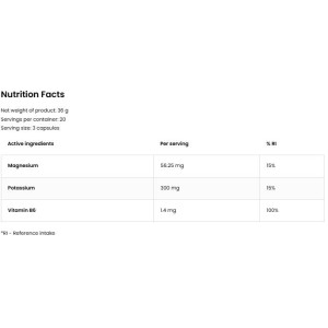 Magnesium Citrate + Potassium + B6 P-5-P 60 капсули | OstroVit
