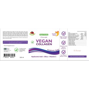 Vegan Collagen | with Hyaluronic Acid, Silica and Vitamin C 500 мл | Swedish Nutra