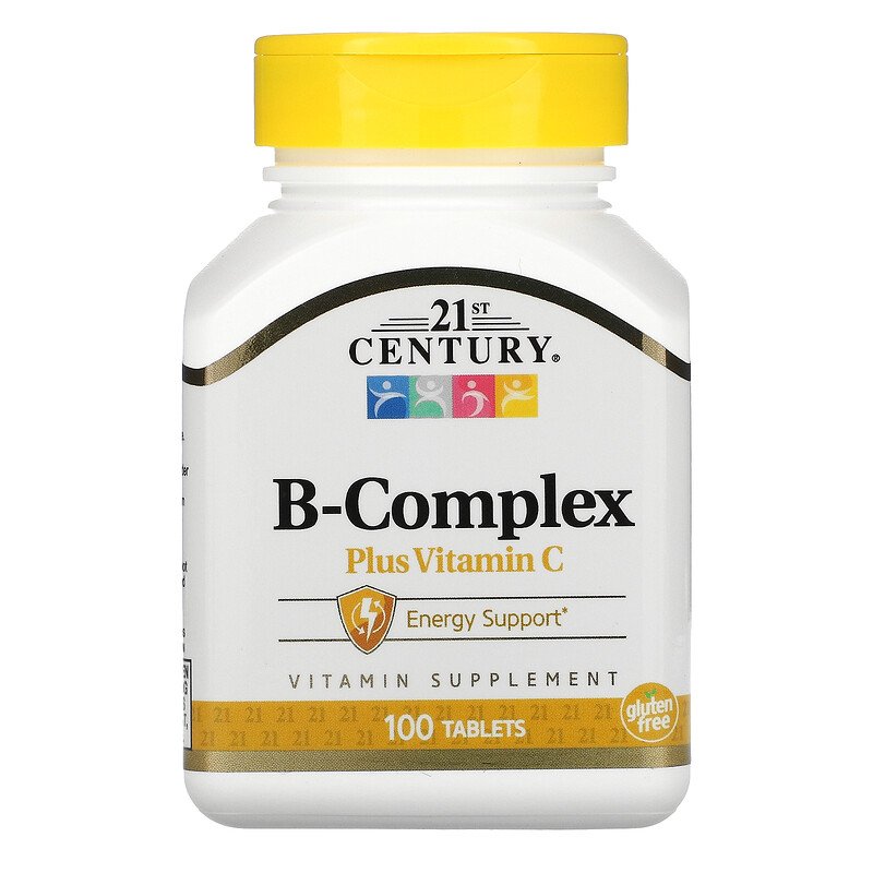 B-Complex Plus Vitamin C 100 таблетки | 21st Century
