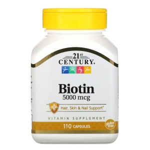 Biotin 5000 мкг 110 капсули | 21st Century
