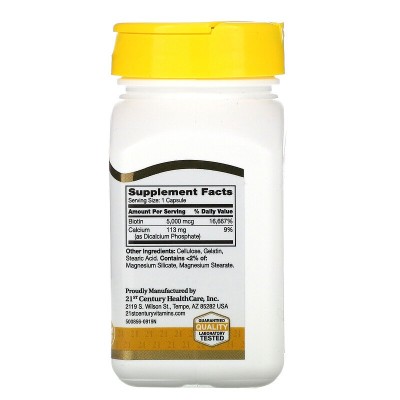 Biotin 5000 мкг 110 капсули | 21st Century