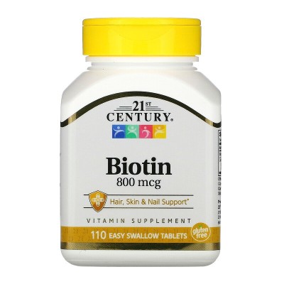Biotin (Биотин) 800 мкг 110 таблетки | 21st Century Biotin (Биотин) 800 мкг 110 таблетки | 21st Century