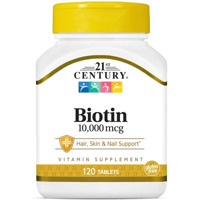 Biotin 10,000 мкг 120 таблетки | 21st Century