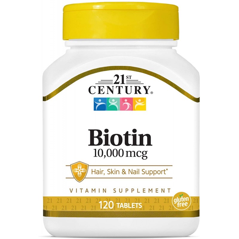 Biotin 10,000 мкг 120 таблетки | 21st Century