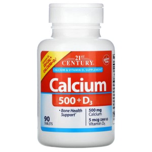 Calcium 500 + D3 90 таблетки | 21st Century