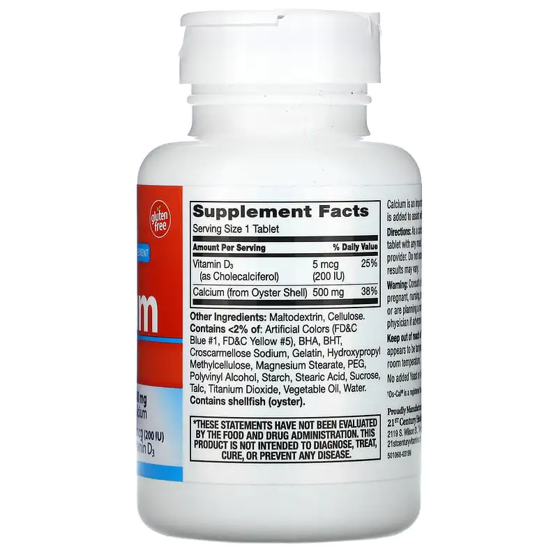 Calcium 500 + D3 90 таблетки | 21st Century Calcium 500 + D3 90 таблетки | 21st Century