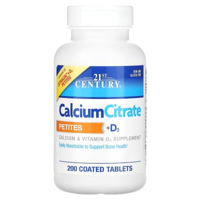 Calcium Citrate Petites + D3 200 таблетки | 21st Century Calcium Citrate Petites + D3 200 таблетки | 21st Century