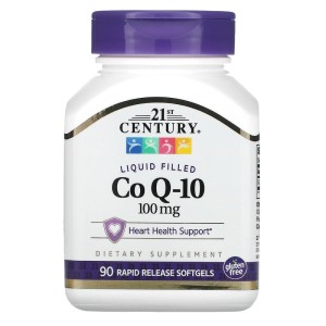 Co Q-10 Liquid Filled 100 мг 90 гел-капсули | 21st Century