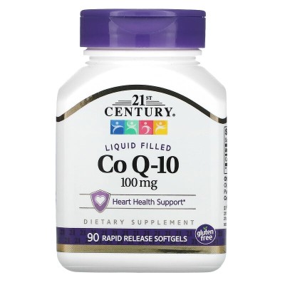 Co Q-10 Liquid Filled 100 мг 90 гел-капсули | 21st Century