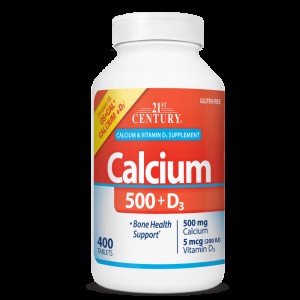 Calcium 500 + D3 400 таблетки | 21st Century