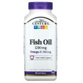 Fish Oil 1200 мг 90 гел-капсули | 21st Century