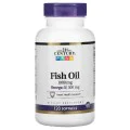 Омега-3 Рибено масло (Fish oil) 1000 мг 120 капсули от 21st Century - най-богатият източник на Омега-3 незаменими мастни киселини.  Проучванията показват, че консумацията на EPA и DHA омега 3 мастни киселини Омега-3 Рибено масло (Fish oil) 1000 мг 120 кап