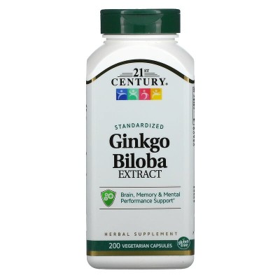 Ginkgo Biloba Extract 200 веге капсули | 21st Century Ginkgo Biloba Extract 200 веге капсули | 21st Century