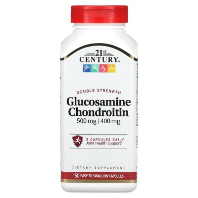 Glucosamine Chondroitin Double Strength 500 мг/400 мг 150 капсули | 21st Century Glucosamine Chondroitin Double Strength 500 мг/400 мг 150 капсули | 21st Century