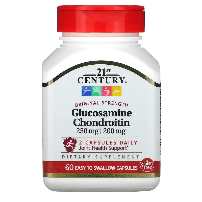 Glucosamine Chondroitin Original Strength 250 мг/200 мг 60 капсули | 21st Century Glucosamine Chondroitin Original Strength 250 мг/200 мг 60 капсули | 21st Century