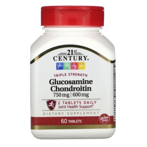 Glucosamine Chondroitin Triple Strength 750 мг/600 мг 60 таблетки | 21st Century