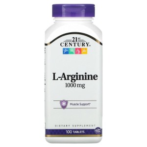 L-Arginine 1000 мг 100 таблетки | 21st Century L-Arginine 1000 мг 100 таблетки | 21st Century