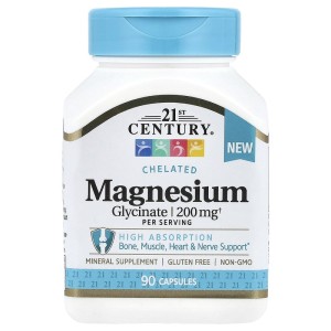 Magnesium Glycinate 200 мг 90 капсули | 21st Century