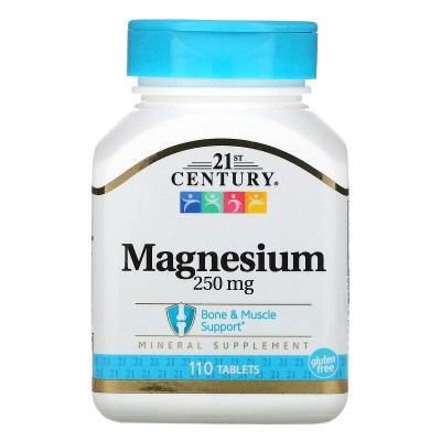 Magnesium (Магнезий) 250 мг 110 таблетки | 21st Century Magnesium (Магнезий) 250 мг 110 таблетки | 21st Century
