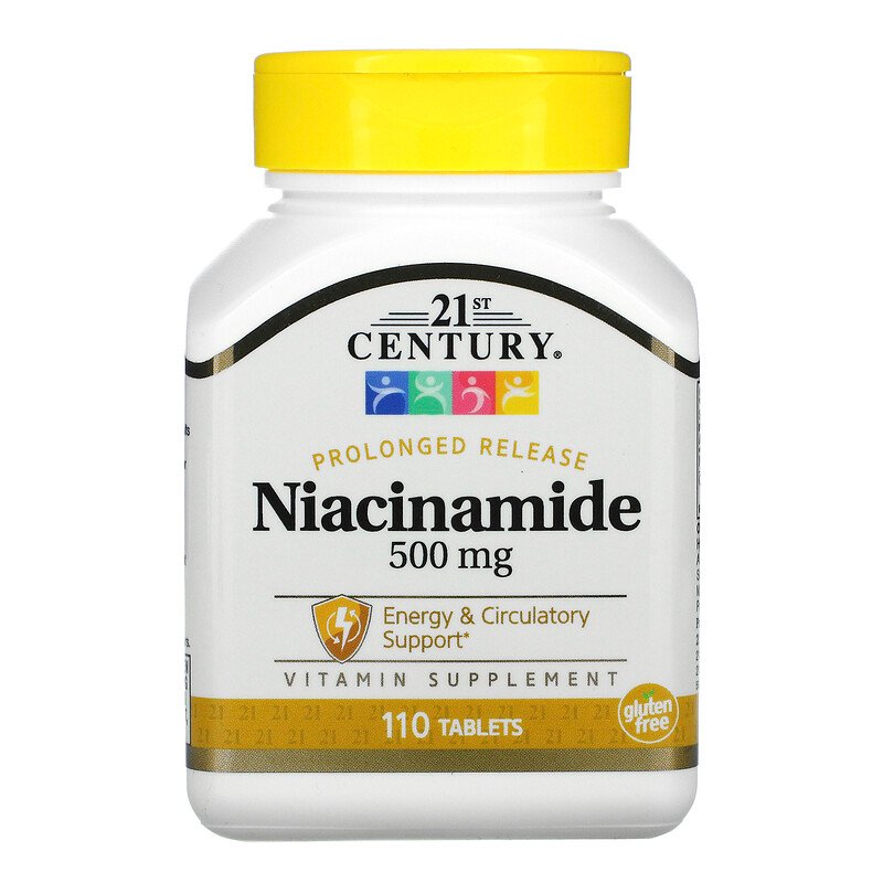 Niacinamide | Ниацинамид Витамин B-3 500 мг 110 таблетки | 21st Century