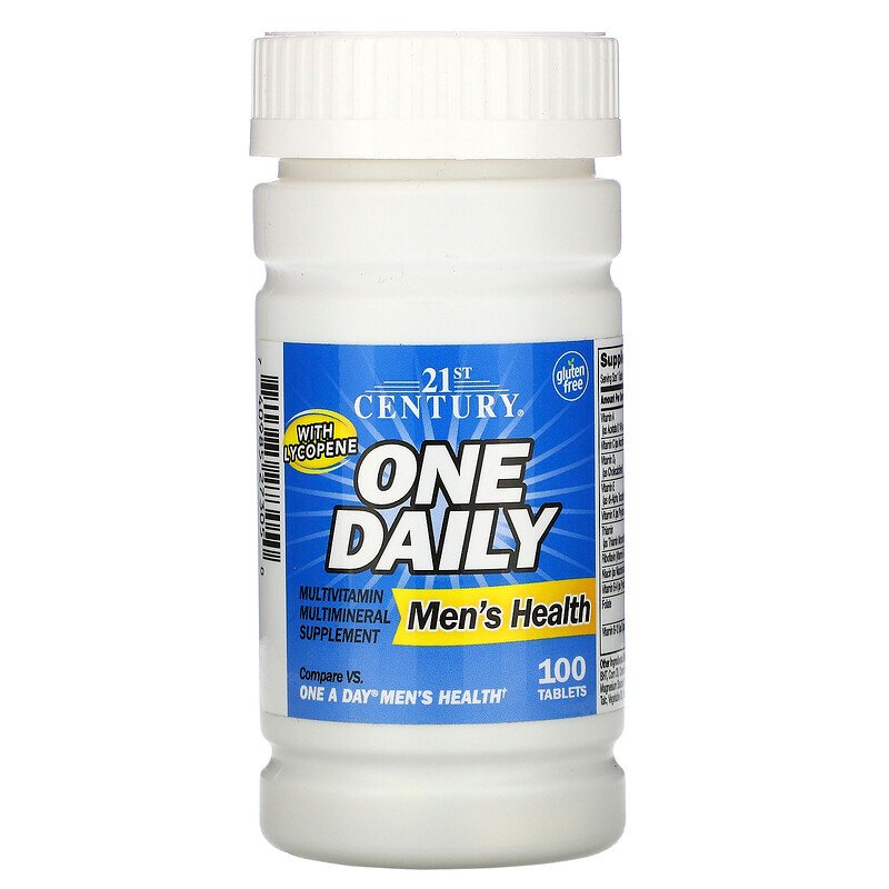 One Daily Мултивитамини за мъже с Ликопен 100 таблетки | 21st Century