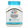 Potassium Gluconate (Калий) 595 мг 110 таблетки | 21st Century